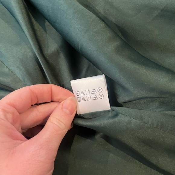 ModCloth Green “Along for the Ride” Crepe Coat size M - Picture 6 of 7